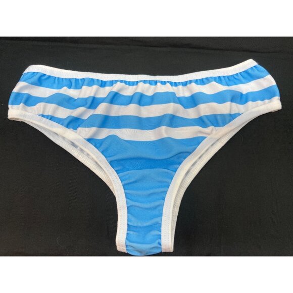 D.VA Cosplay S Micro Bikini Set Japanese Anime Thong Panties & Bra Blue With Leg - Picture 3 of 6